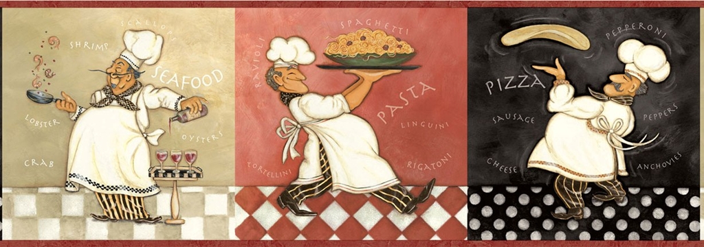 Italian Chef Wallpaper Border