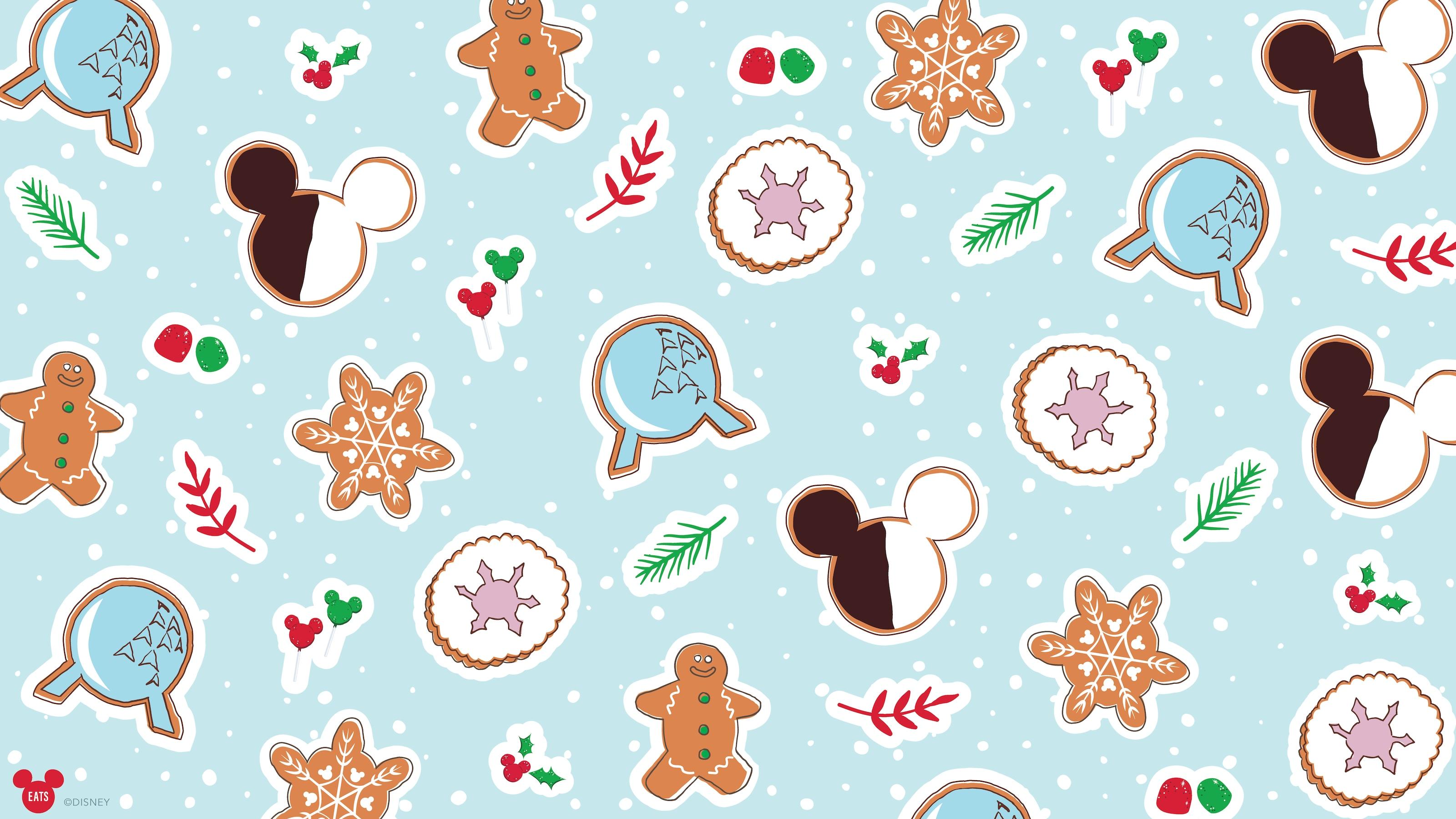 Disney Parks Holiday Cookies Eats Wallpaper Desktop