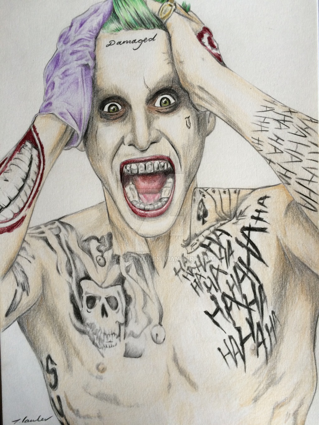 Suicide Squad Joker Jared Leto Drawing By Billyboyuk