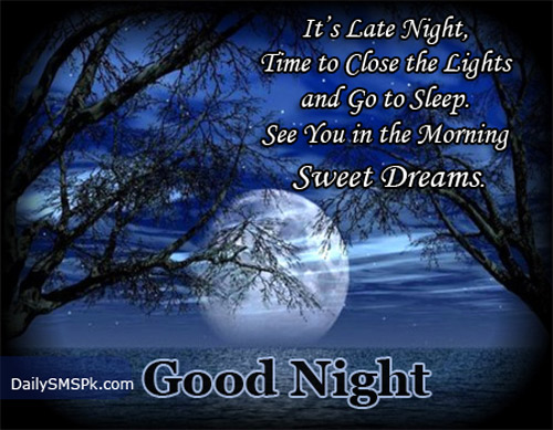 Good Night Sms Quotes Wishes Moon Image Wallpaper