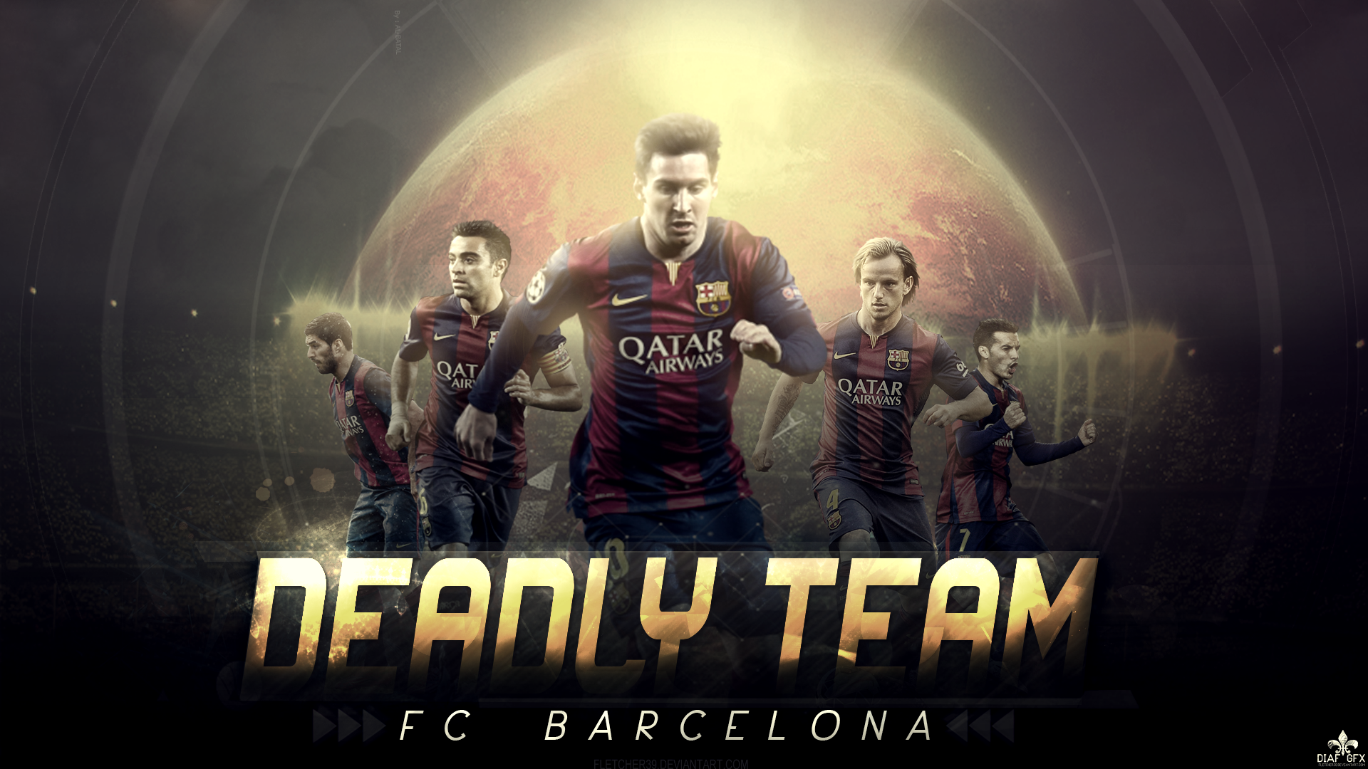 Fc Barcelona Wallpaper The Deadly Team by FLETCHER39