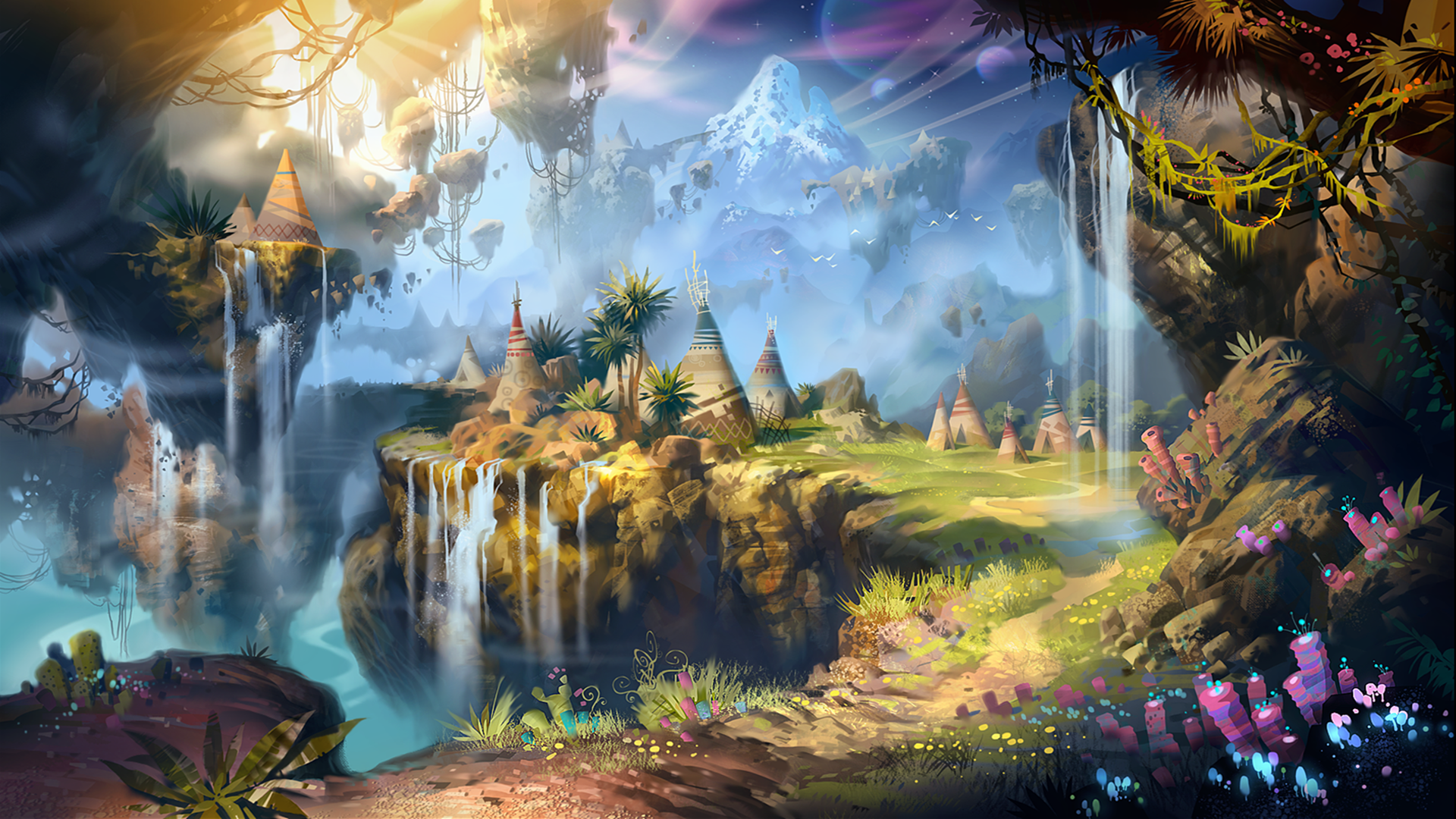 A Fantasy Landscape With A Lake And Mountains In The Background Generative  Ai PNG Images | PNG Free Download - Pikbest