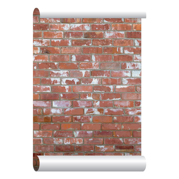 Self Adhesive Removable Wallpaper Red Brick Peel And Stick