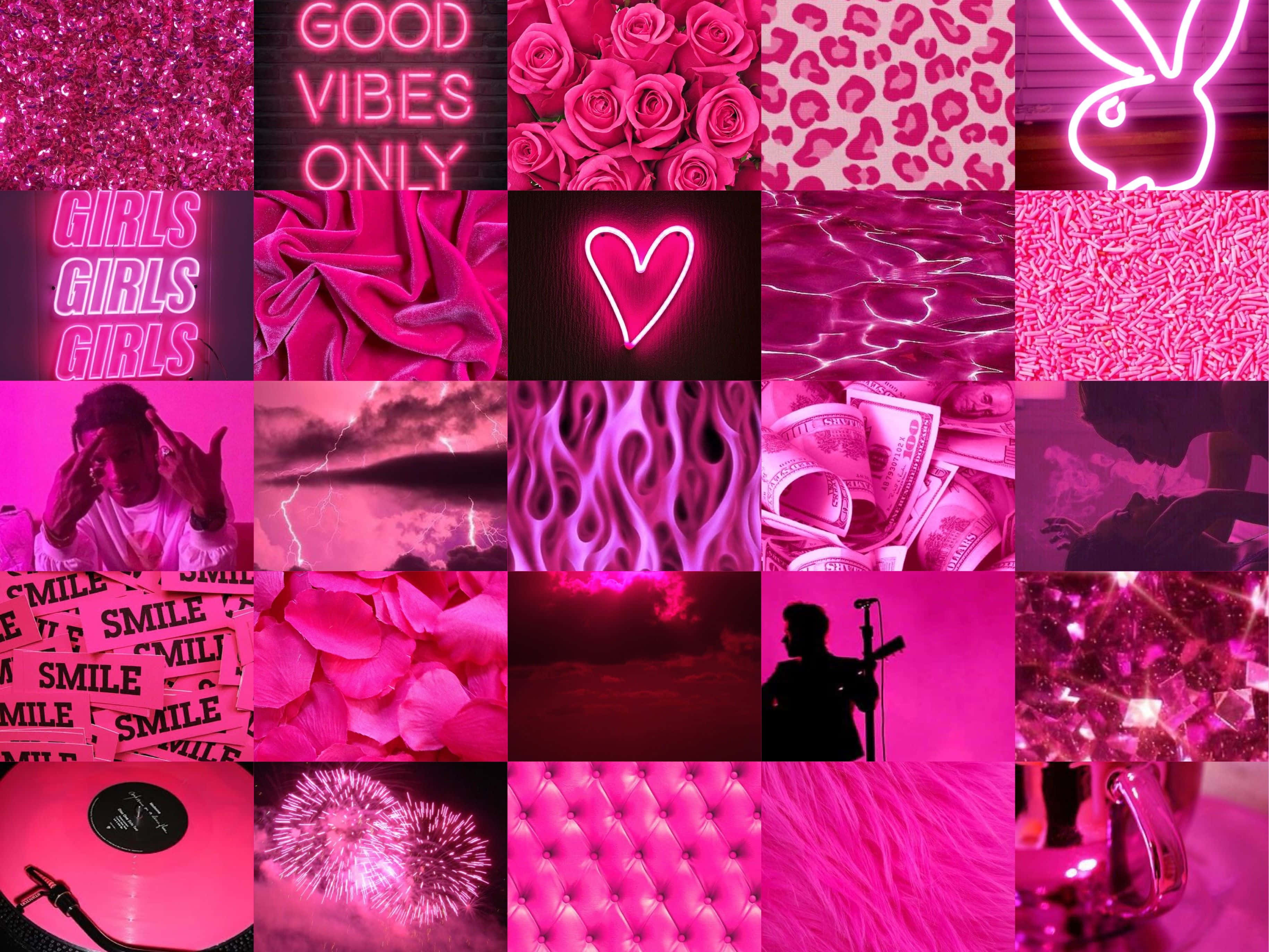 Neon Pink Aesthetic Picture Wallpaper