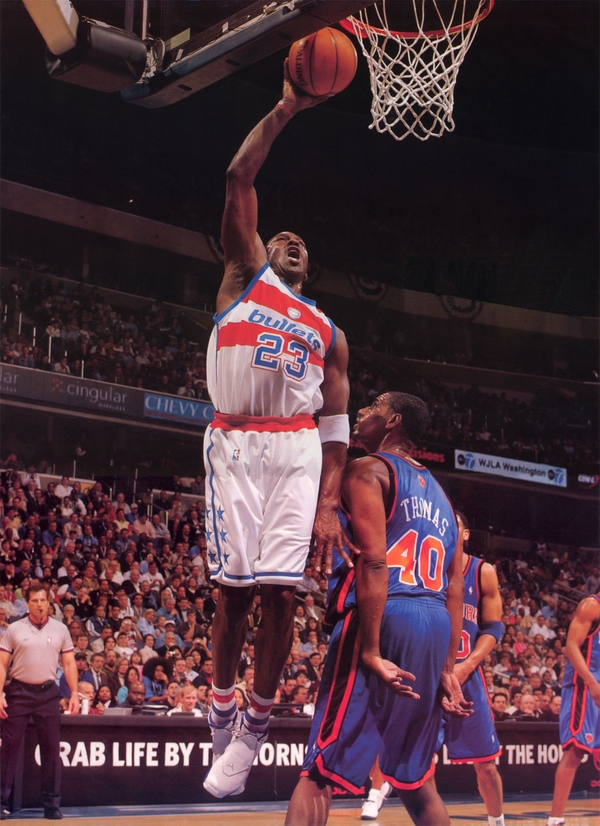 Michael Jordan Dunk Washington Wizards Kurt Thomas Wallpaper