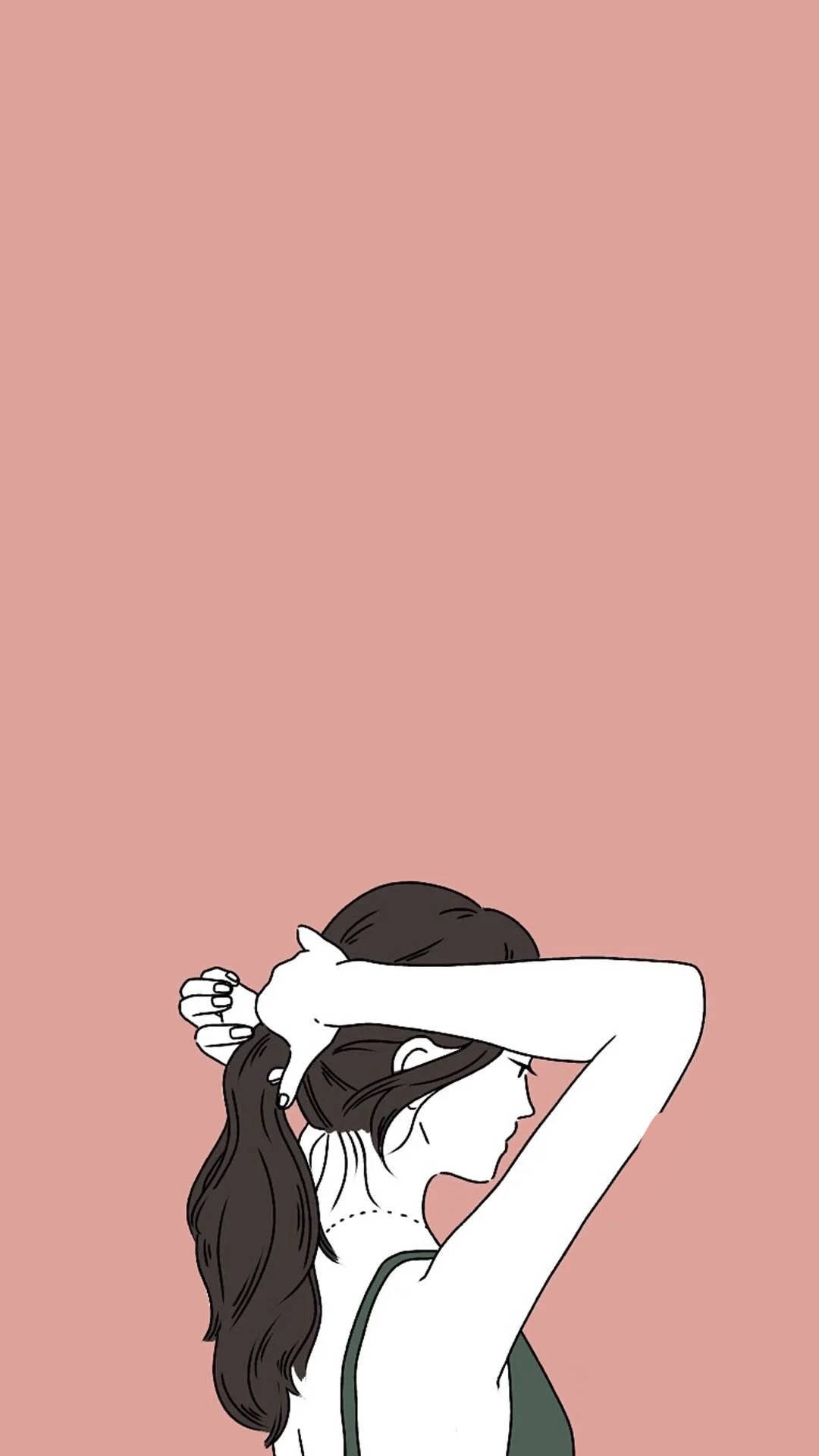 Aesthetic Girl Background Wallpaper