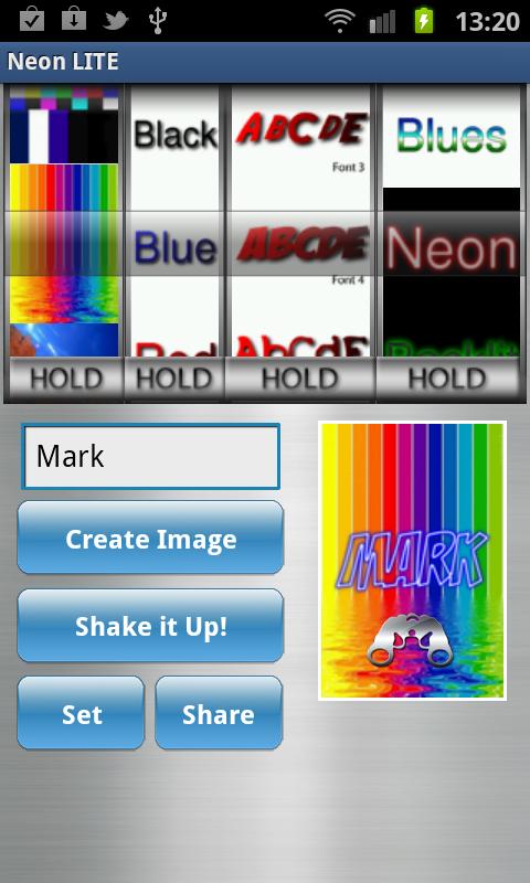 Neon Custom Wallpaper Maker Screenshot