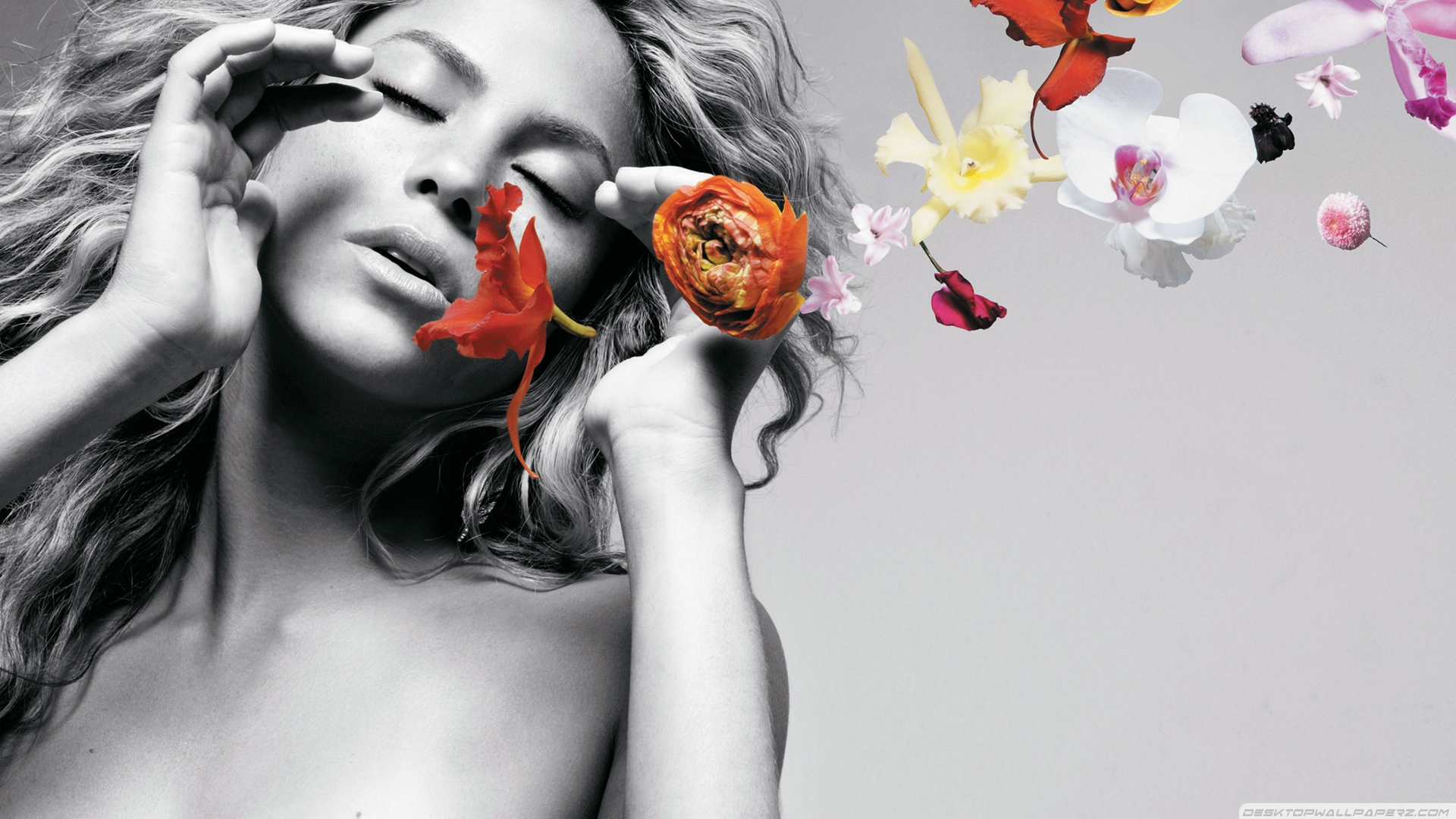 Shakira Flowers HD Wallpaper Res