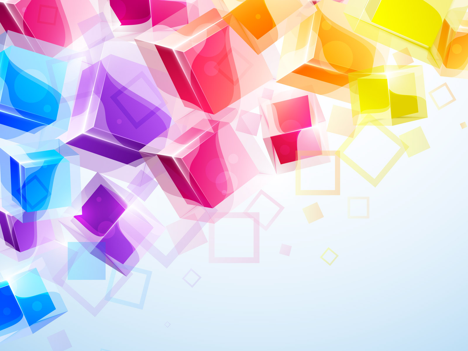Free download 3D Business Colorful Square Background Wallpaper for