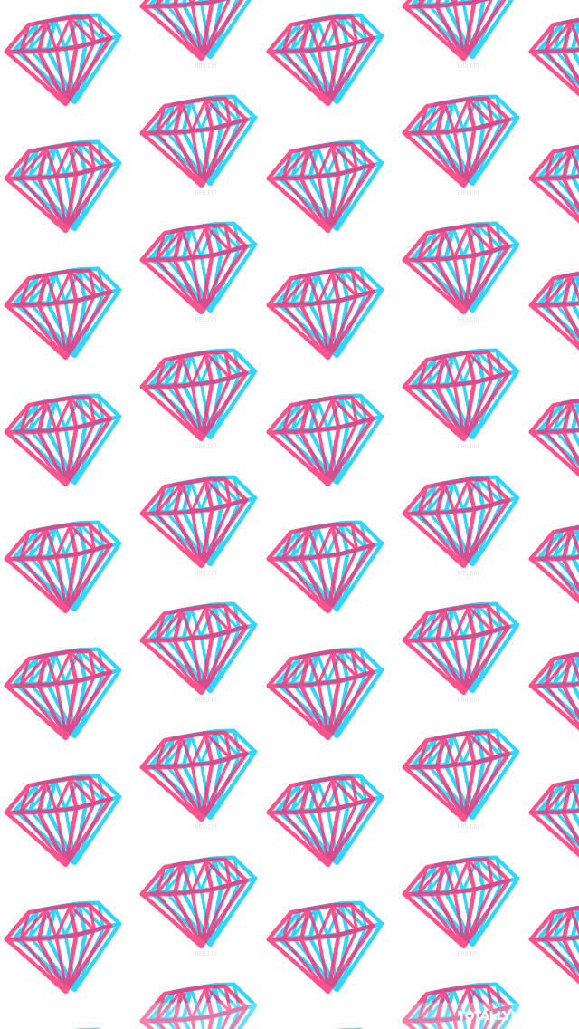 Free download 3d Diamonds iPhone Wallpaper Diamond Wallpapers [640x1136