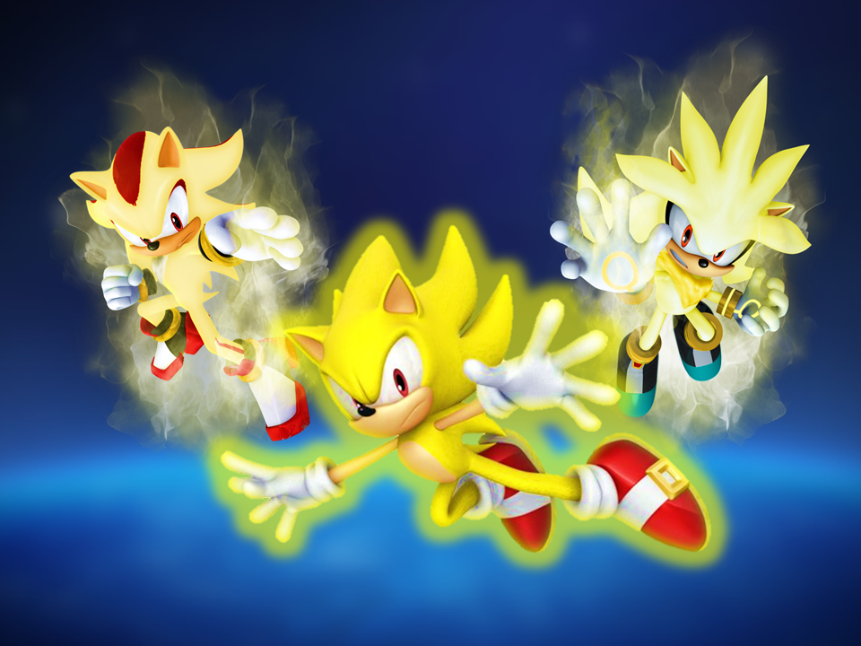 Super Sonic And Shadow Silver Wallpaper HD Image