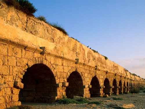 Related Wallpaper Places Israel Roman Aqueduct Caesarea