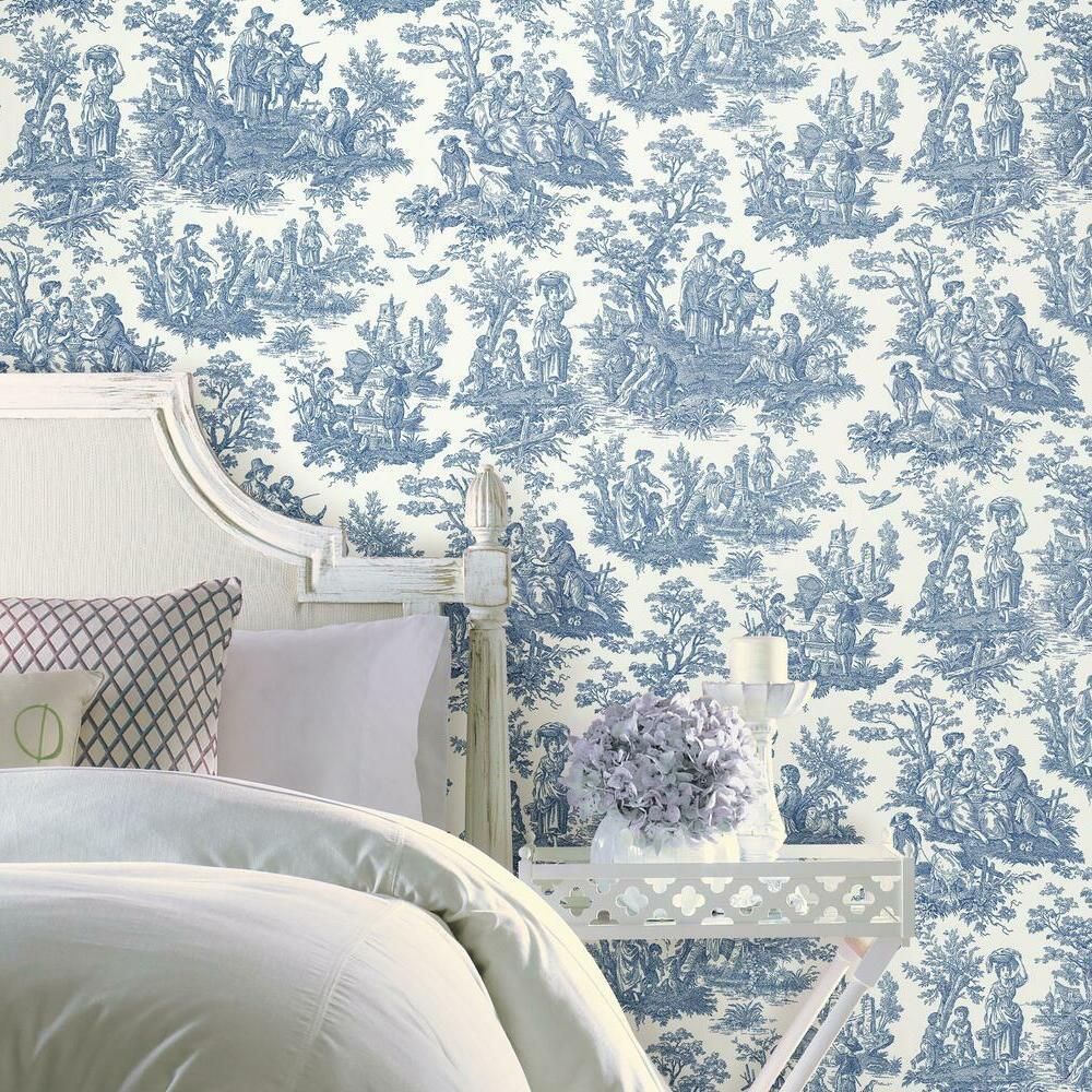 Waverly Country Life Toile Peel And Stick Wallpaper