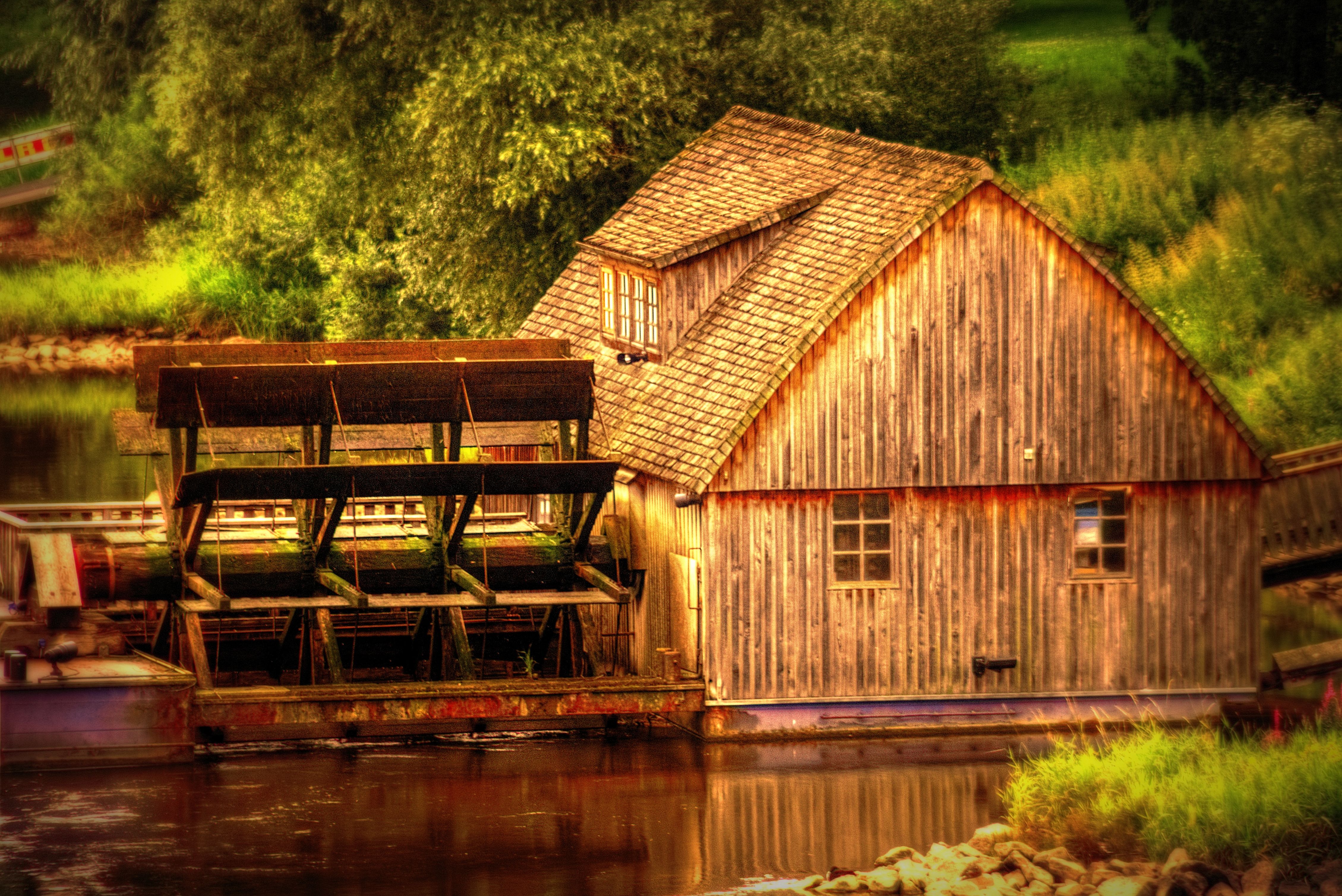 Watermill 4k Ultra HD Wallpaper Background Image