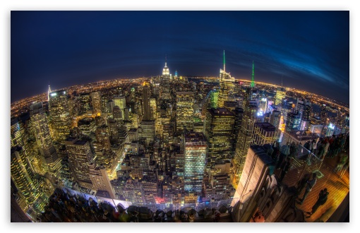 Download Manhattan At Night wallpaper