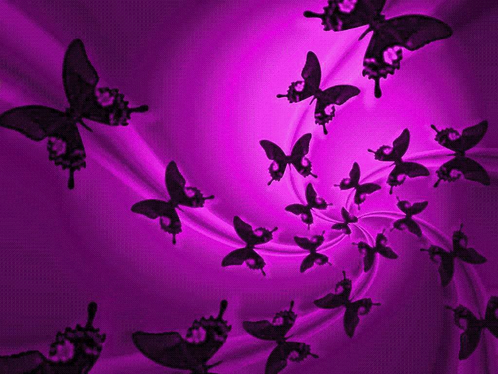 Purple Butterfly Background Wallpaper