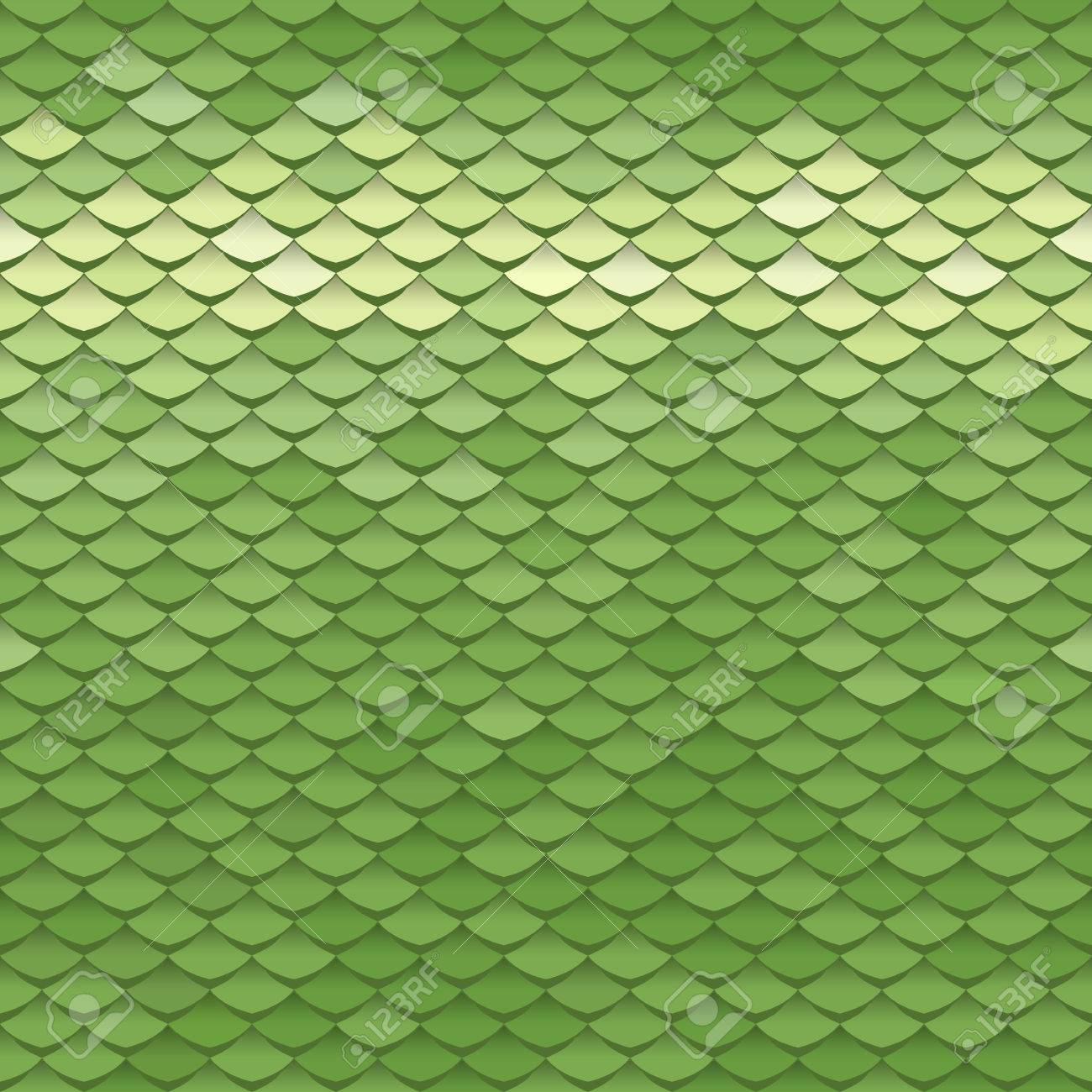 Abstract Scale Pattern Roof Tiles Background Green Squama