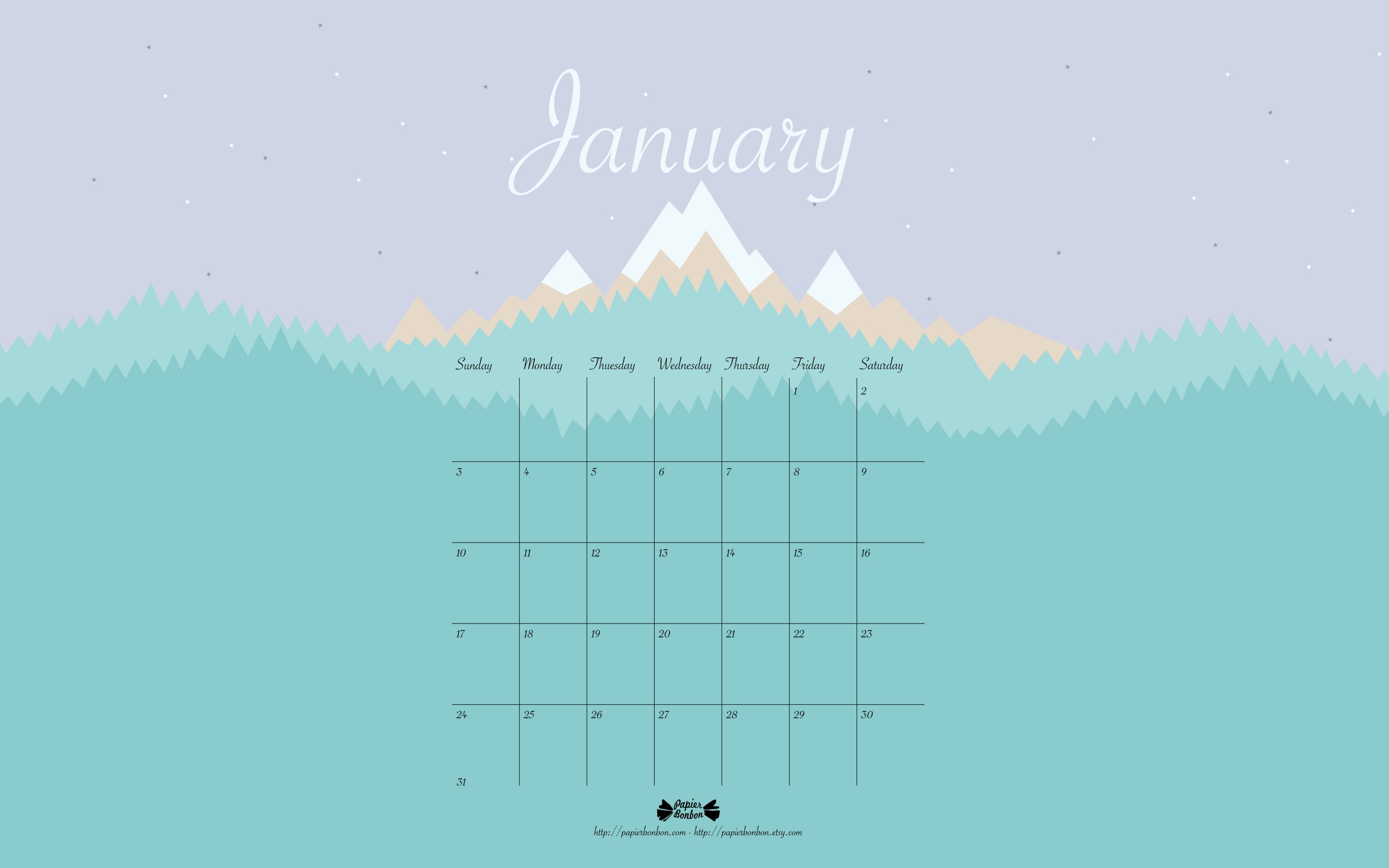 2016 January Wallpaper Calendar 2016 Happy Holidays Day 2016