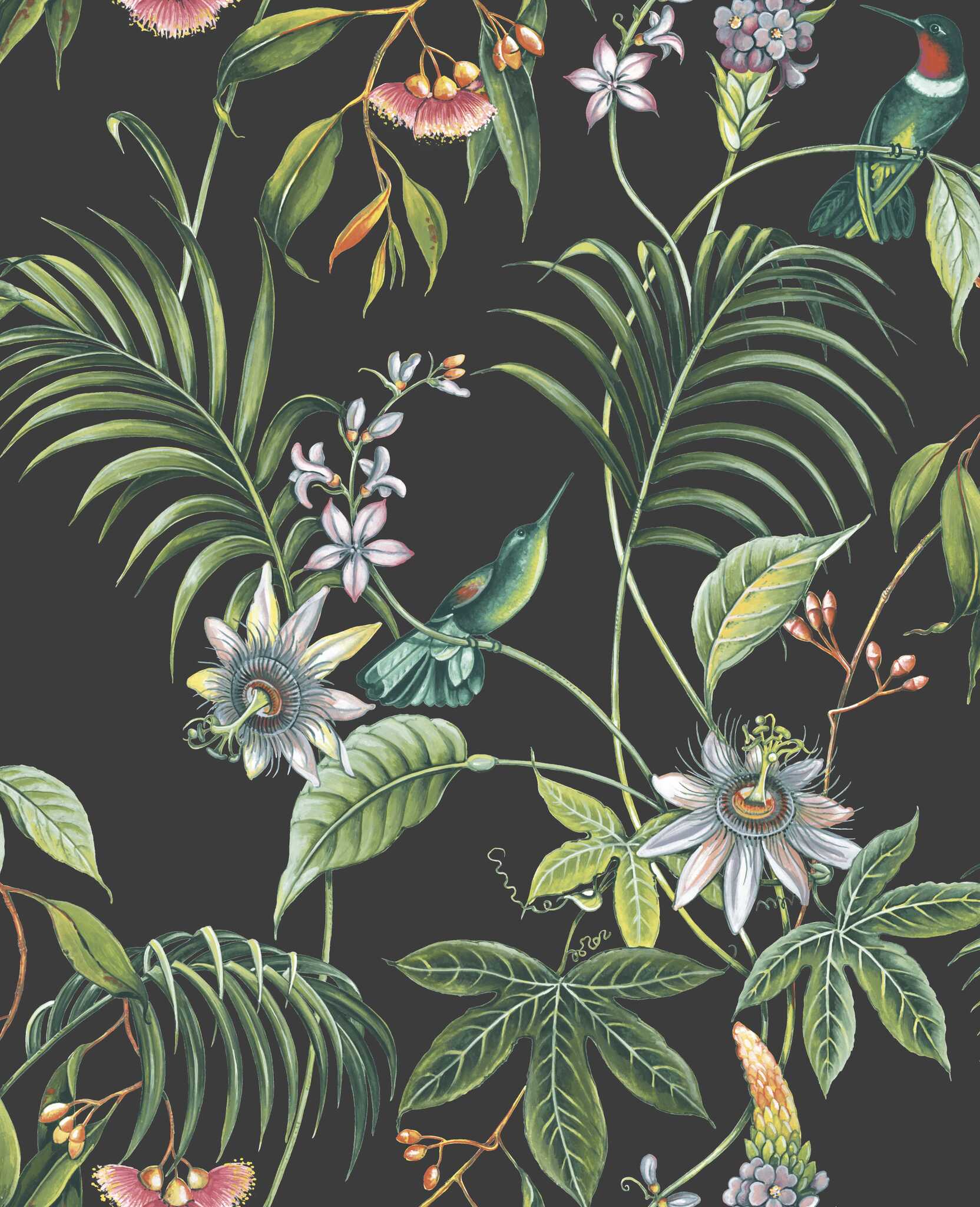 Leaf Adilla Dark Botanical Wallpaper Sales