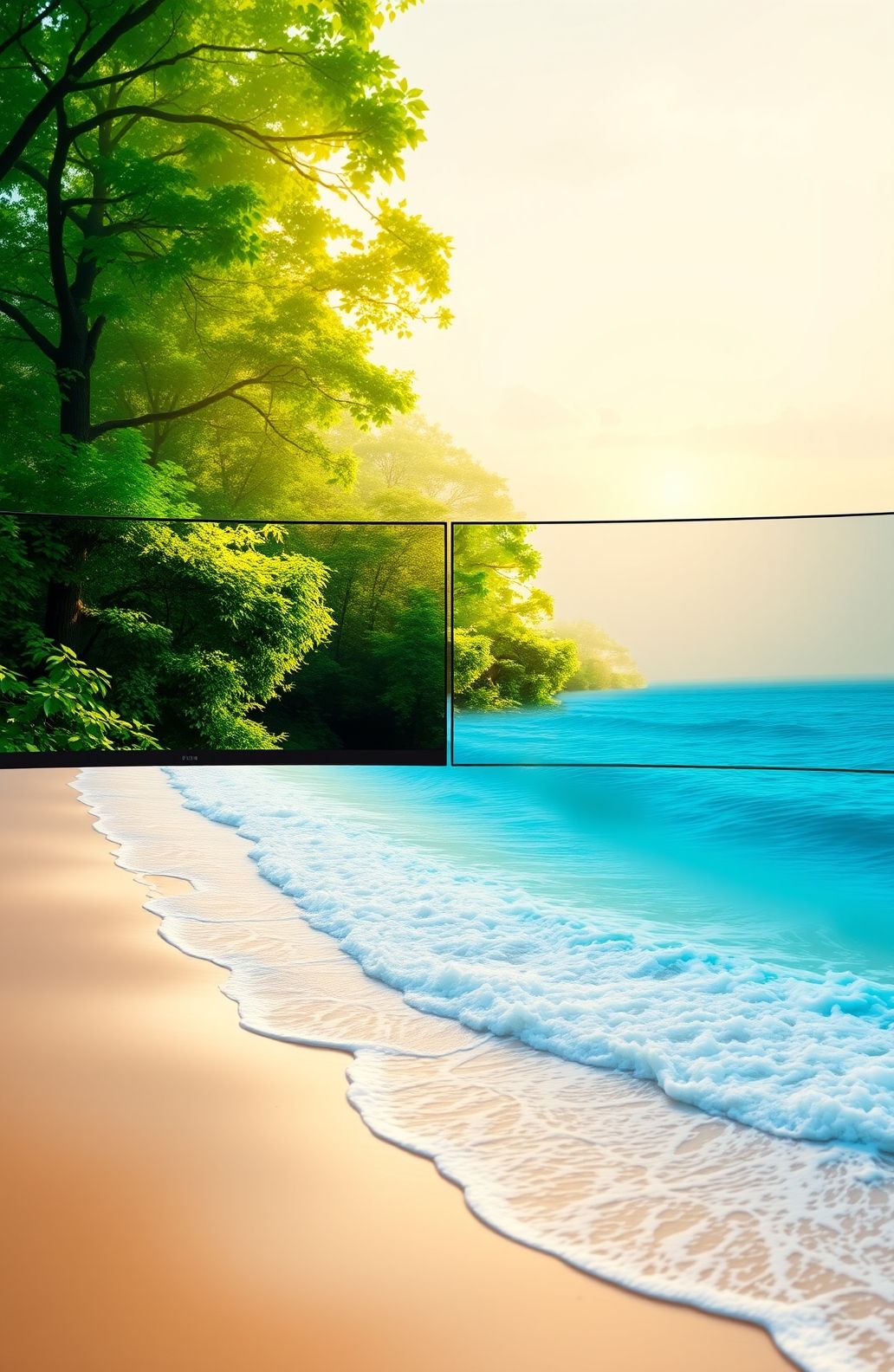Dual Monitor Space Wallpaper
