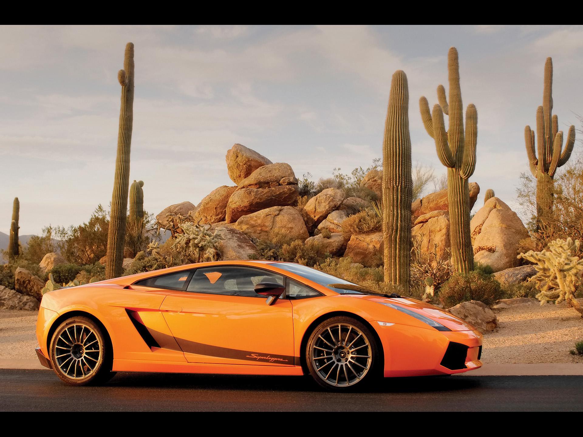 Cars Orange Lamborghini Cactus Vehicles Supercars