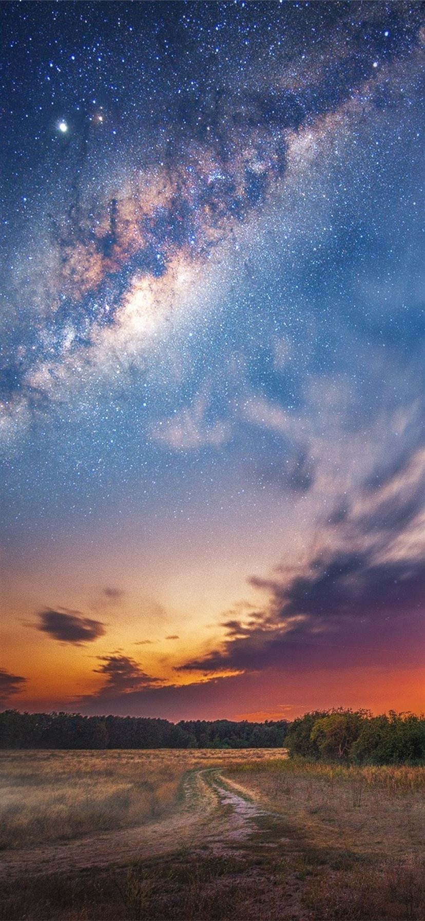 Milky Way Night Sky Stars iPhone Wallpaper