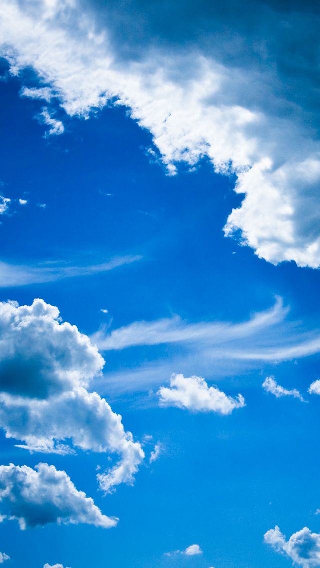 Blue Clouds iPhone Wallpaper Sky