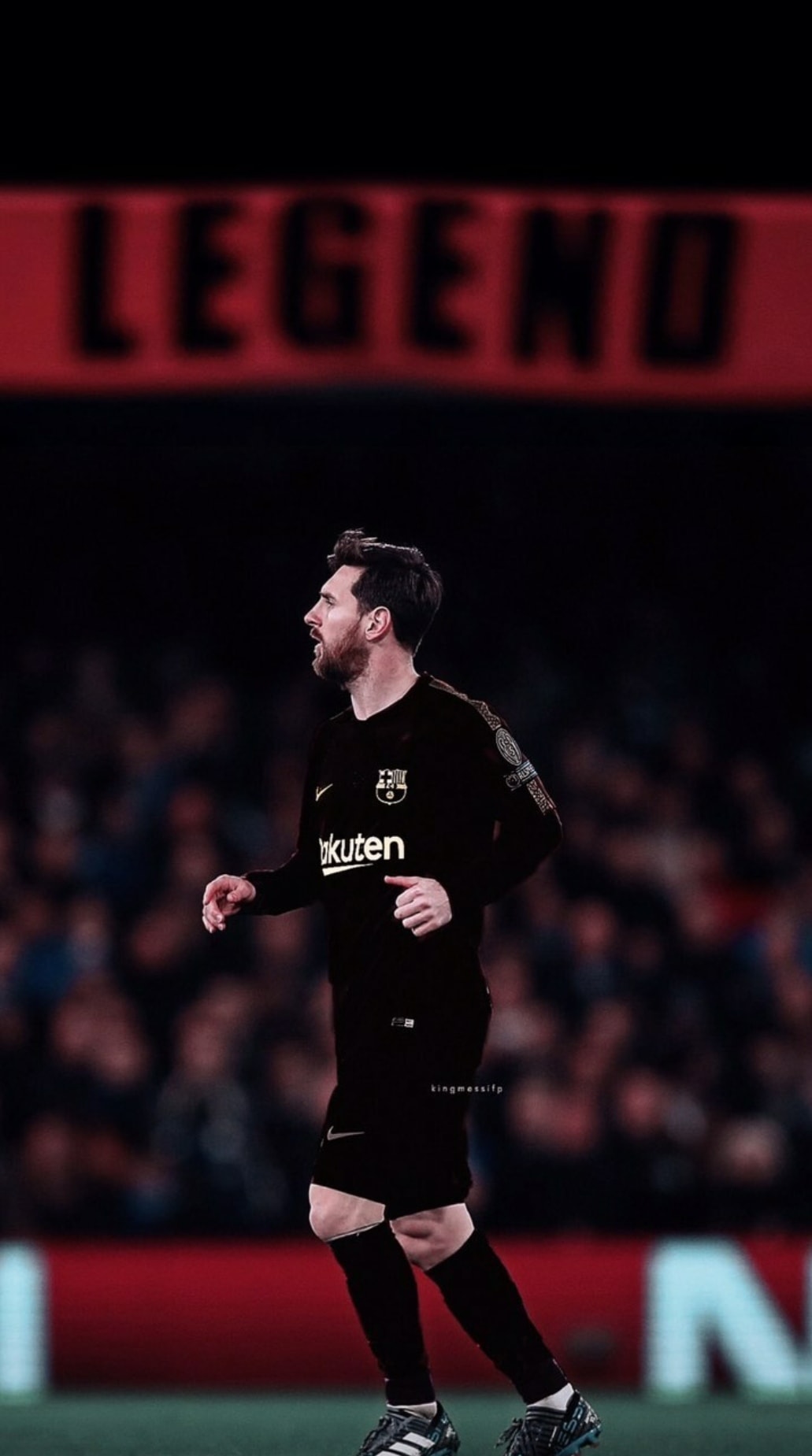 The Nation Of Blaugrana Leo Messi Wallpaper In Black
