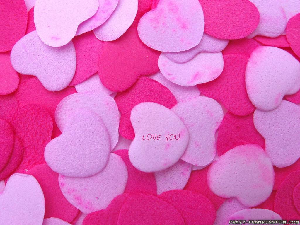 Bunch Of Pink Red Hearts Love Wallpaper