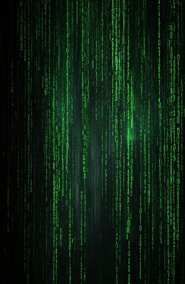 Matrix Binary Code Falling Wallpaper