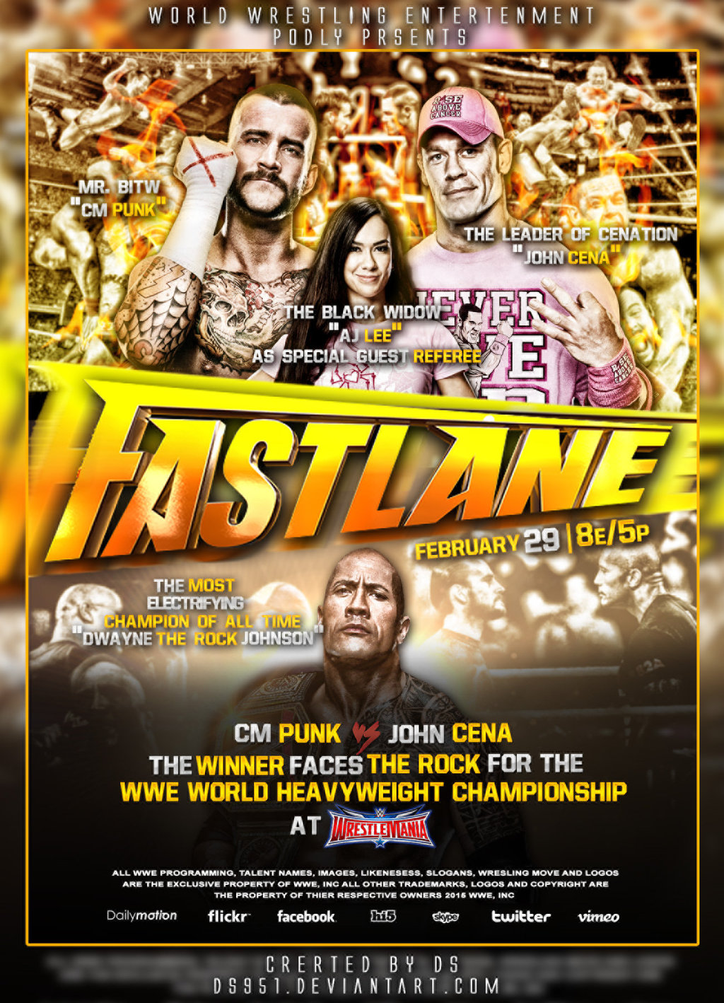 Wwe Fastlane Poster By Ds951