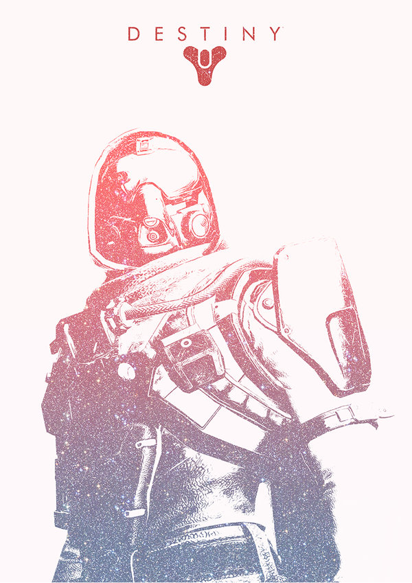 Destiny   Hunter Minimalist Poster by AdamDoyleInc on