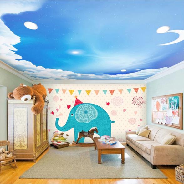 ceiling cloud sky wallpaper wall murals in Wallpapers from Home 588x588