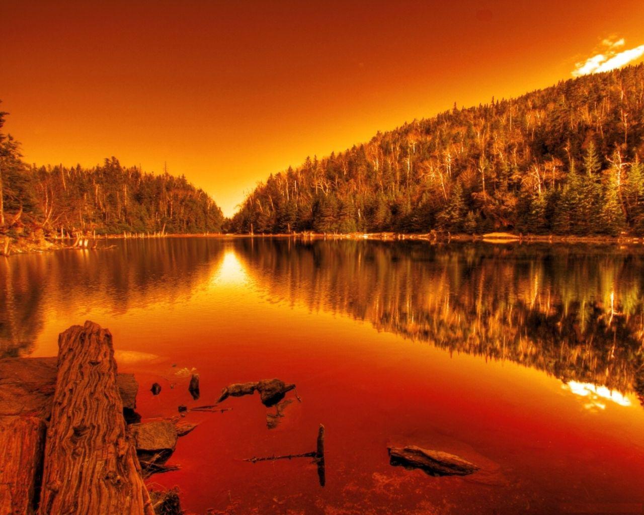 fall sunset background