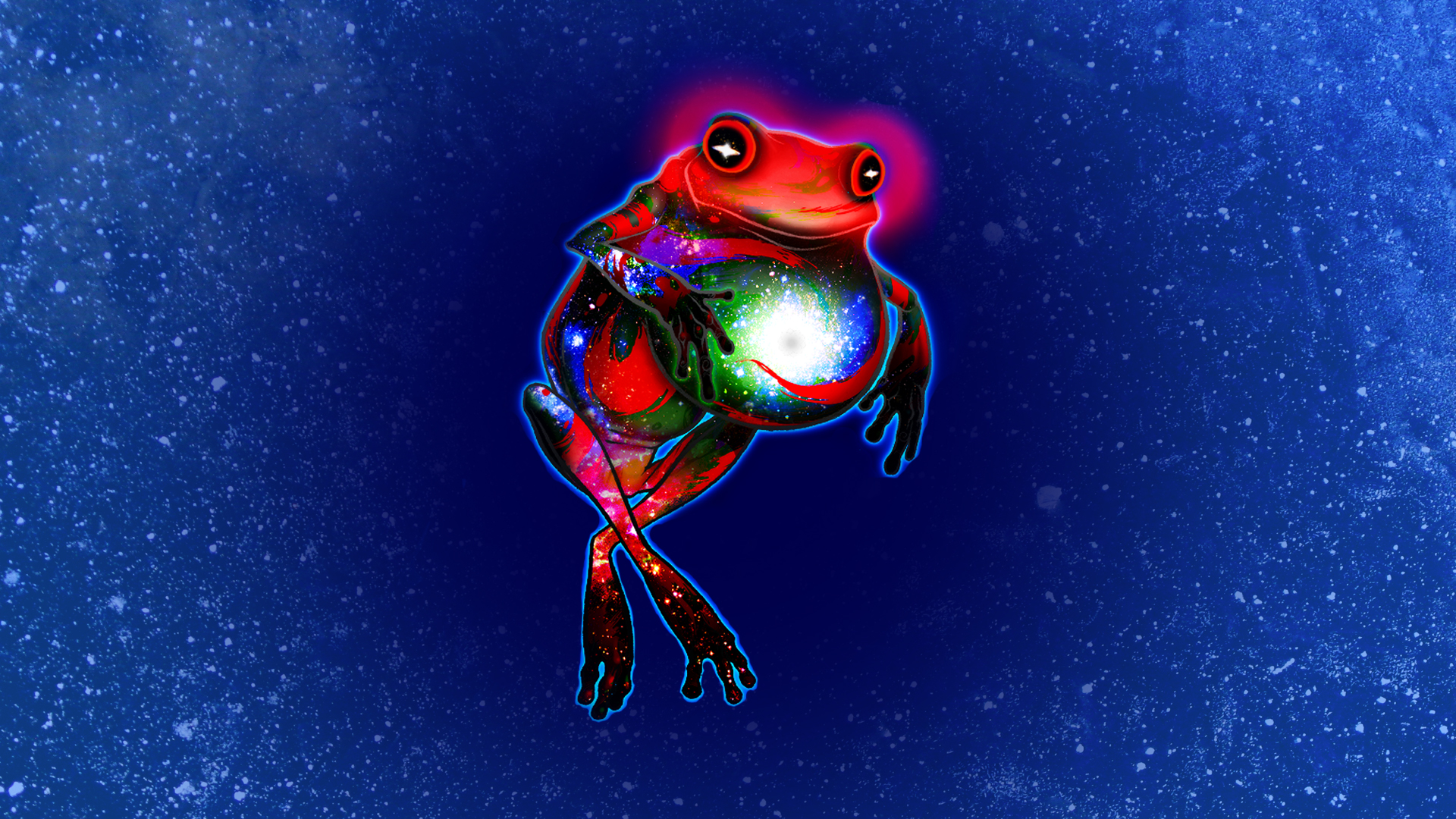 animal Frog Psychedelic Sci Fi Space Planets Stars Humor