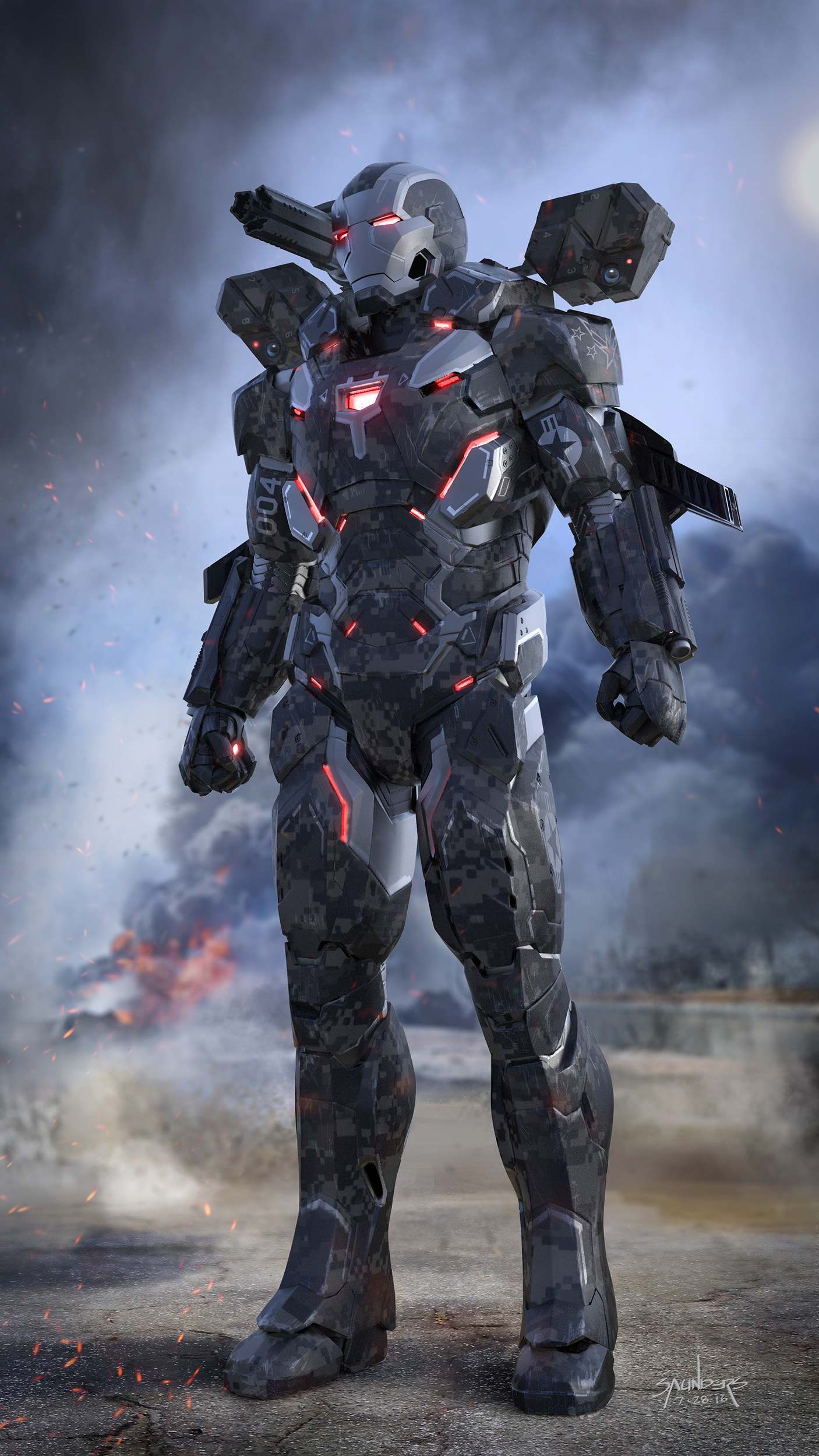 War Machine Armor Mark Avengers Endgame iPhone Wallpaper