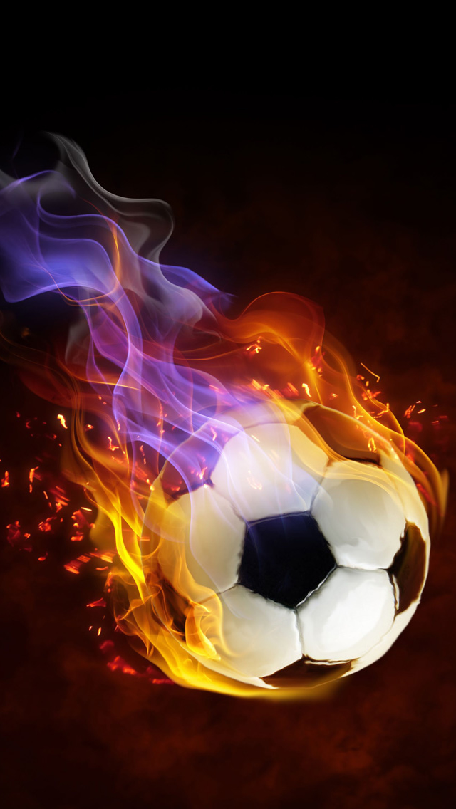 Football Fire iPhone Wallpaper 123mobilewallpaper