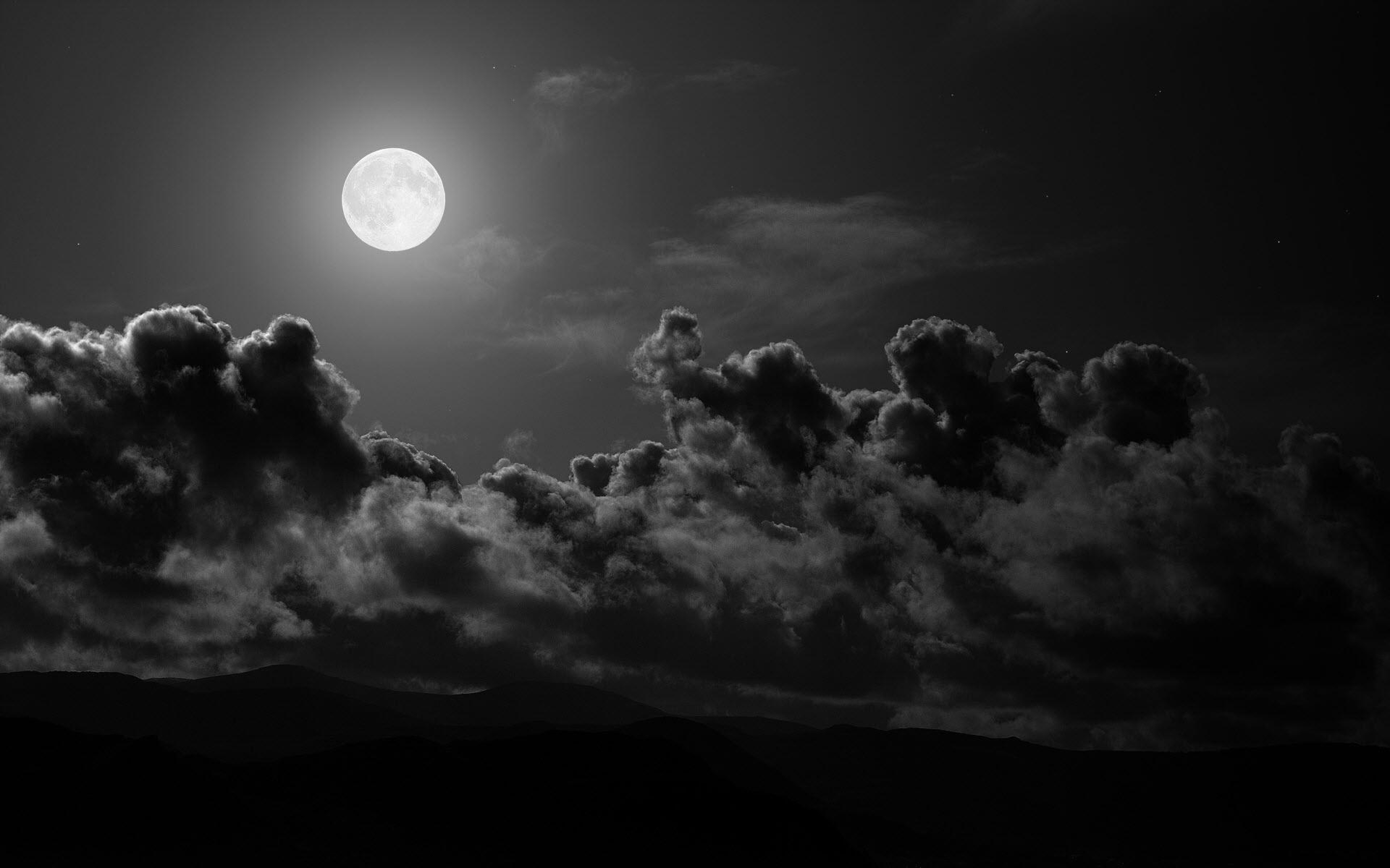 Night Sky Moon Wallpaper Image Photos Picture