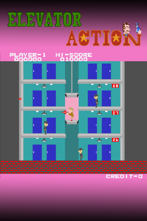An iPhone wallpaper for the 8 bit arcade video game classic Elevator