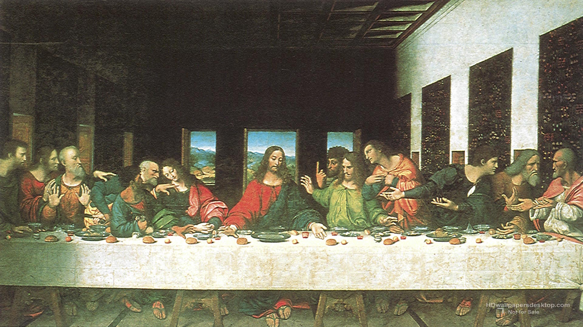 Last Supper Wallpaper Leonardo Da Vinci The