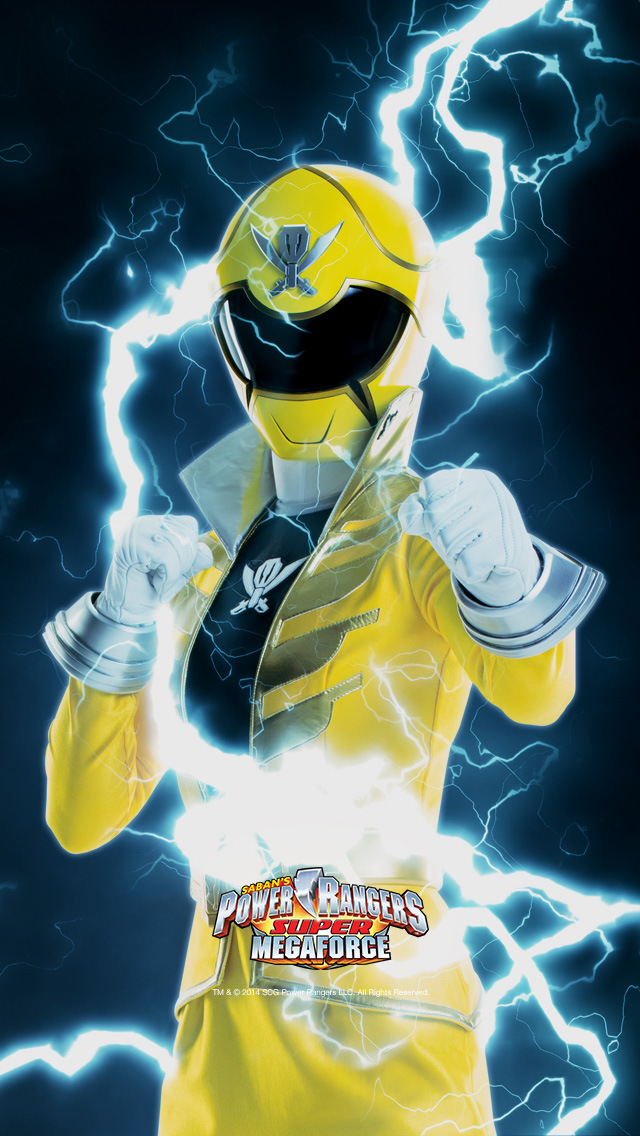 Power Rangers Wallpaper Super Megaforce Yellow Fun iPhone