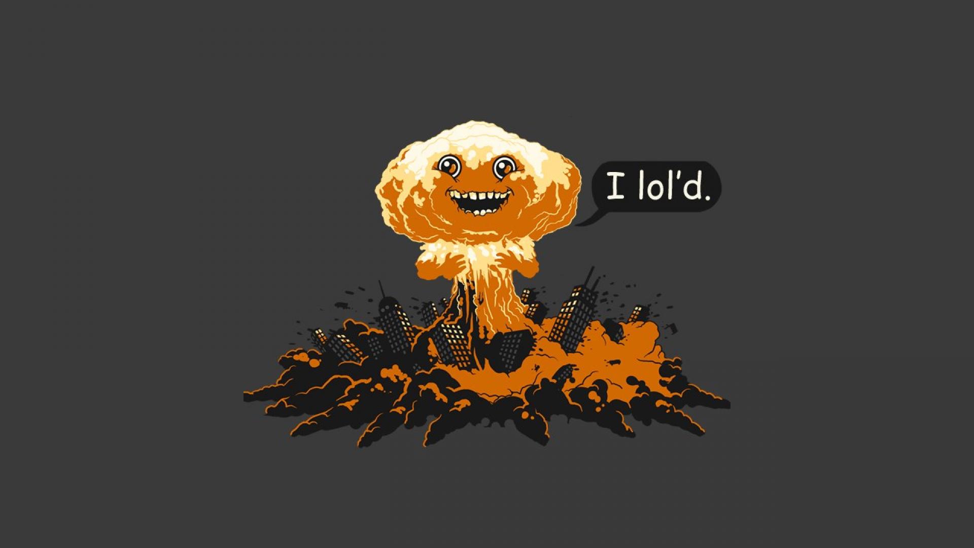 Explosion Nuclear Explosions Mushroom Cloud Funny Humor HD Wallpaper