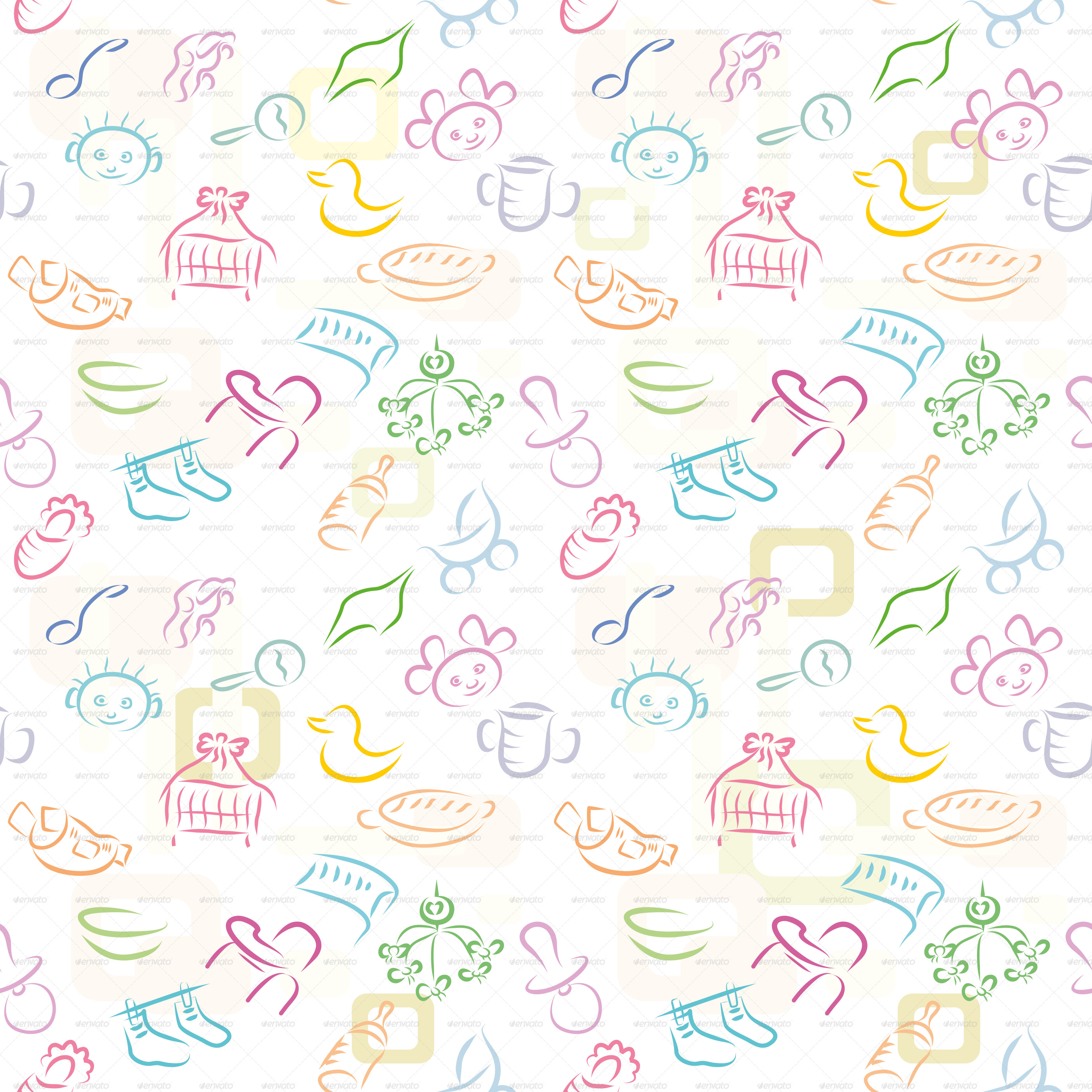 Baby Background Pattern   GraphicRiver Previewer