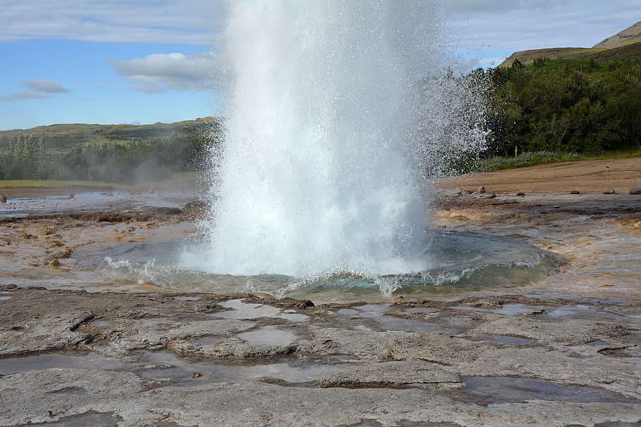 HD Wallpaper Geyser Strokkur Iceland Outbreak Places Of