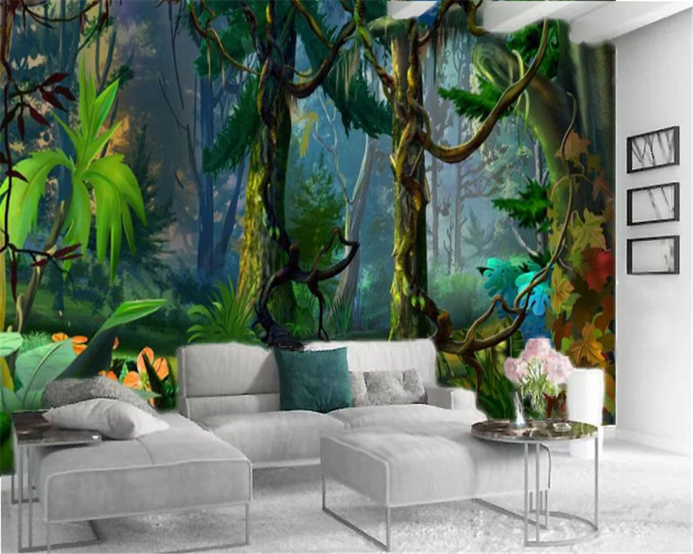 Free download 3d Wallpaper Mural Dense Forest Of Tropical Rainforest ...