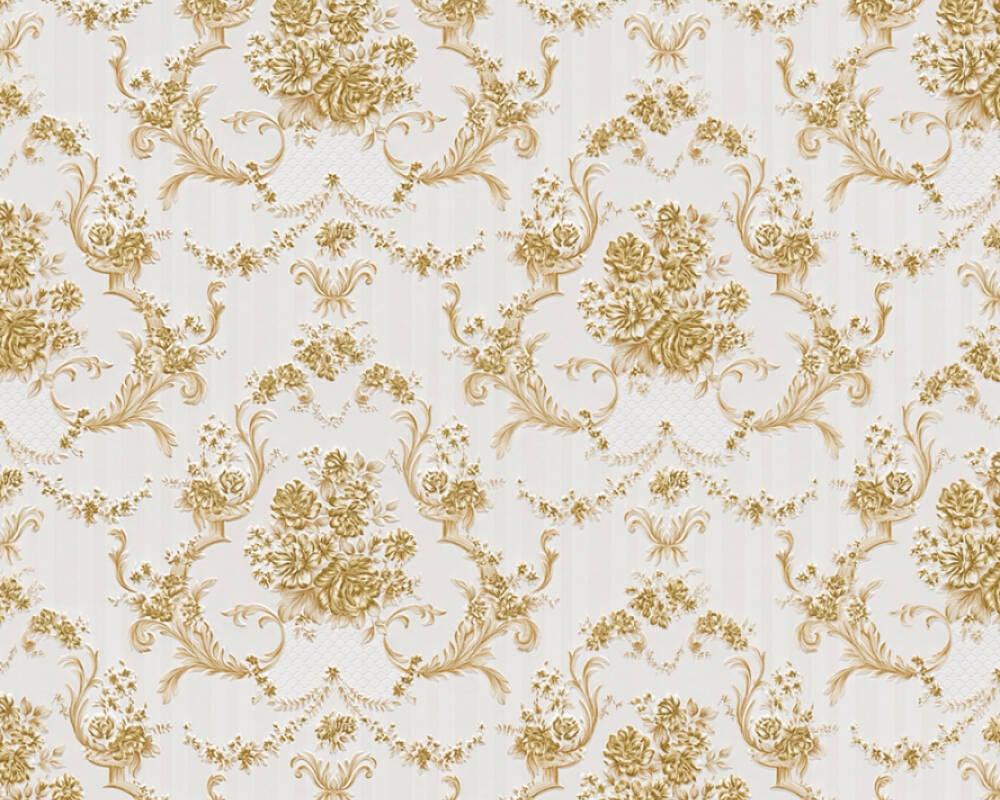 AS Cration Wallpaper Baroque Gold Metallic White 765796