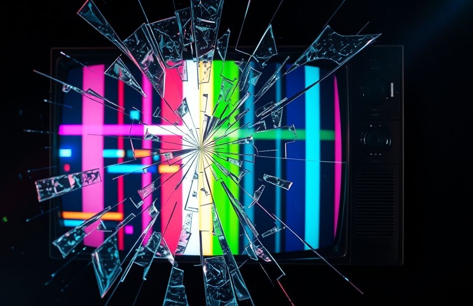 Broken Tv Screen Wallpaper