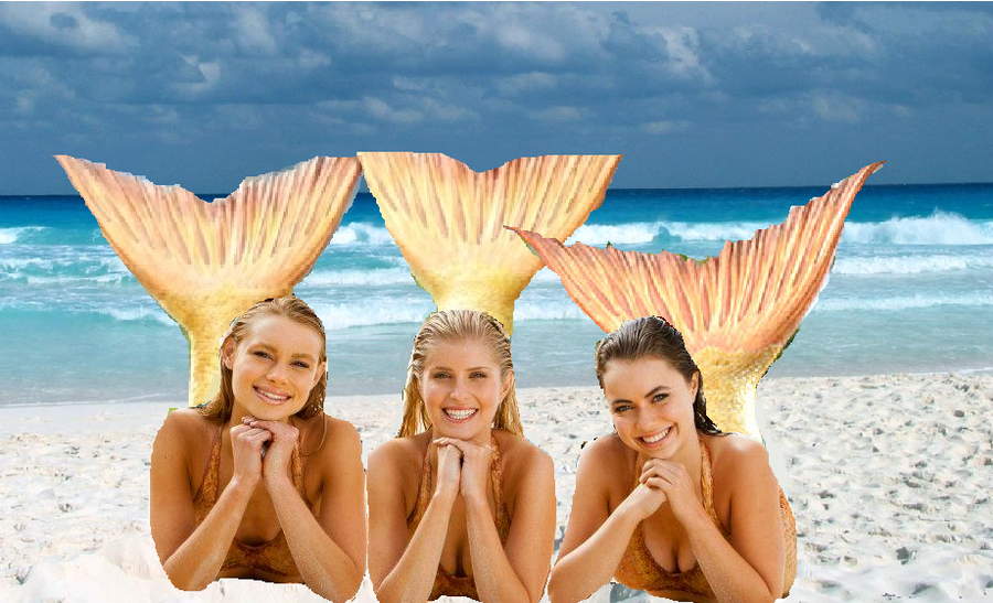 Mako Mermaids Photo: amy, erin, lucy & ivy in the moonpool