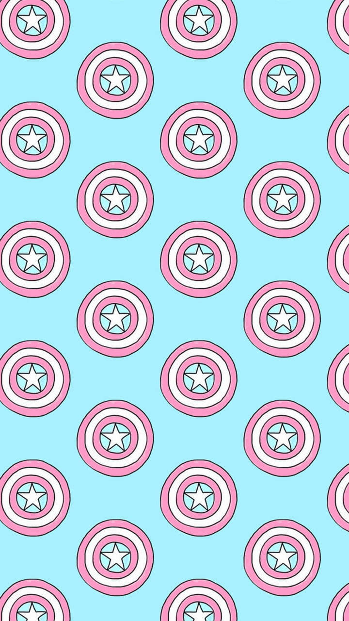 Captain America Shield iPhone Cute Collage Wallpaper