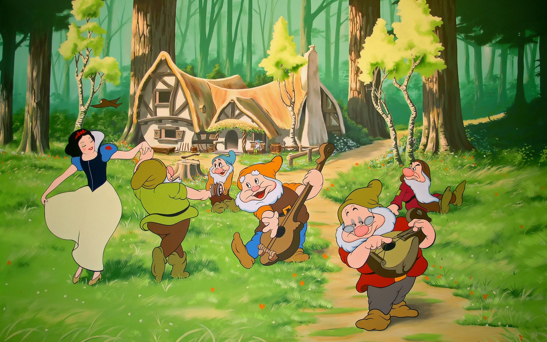 White And The Seven Dwarfs Back To Wallpaper Home